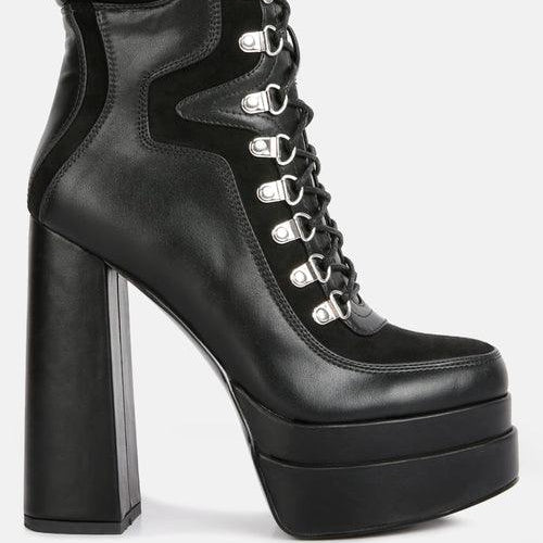 Women's Shoes - Boots Beamer Faux Leather High Heeled Ankle Boots