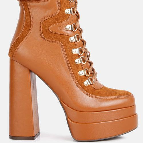 Women's Shoes - Boots Beamer Faux Leather High Heeled Ankle Boots