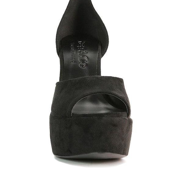 Women's Shoes - Heels Beaty Studded Suede High Block Heeled Sandals
