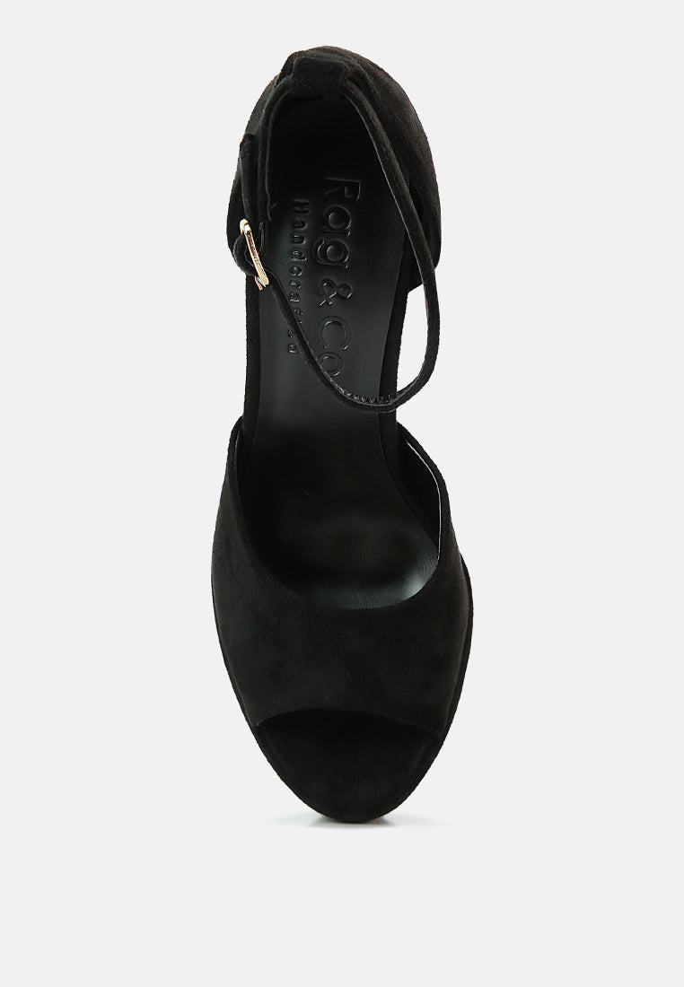 Beaty High Block Heeled Diamante Stud Sandals