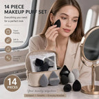 14-piece beauty sponge set for blending foundation (photo 3 of 10)