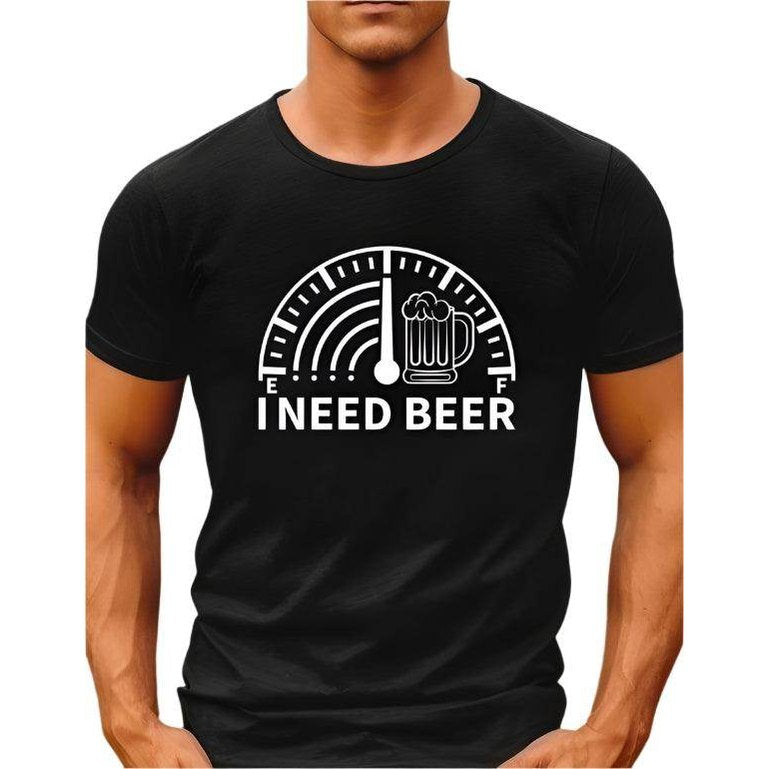 Ocean and 7th Men's Beer Graphic Tee featuring a fun beer gauge design