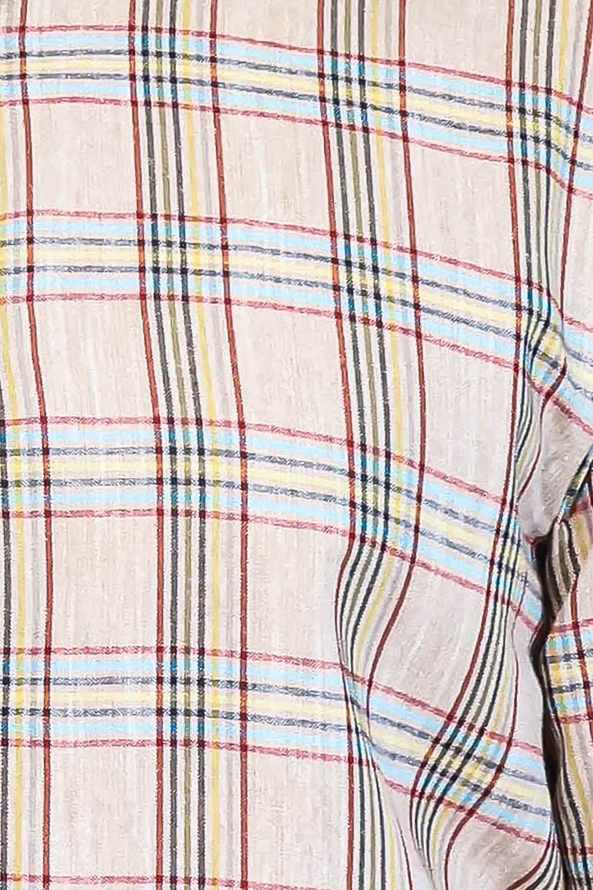 Beige Plaid Slim-Fit Shirt – detail view
