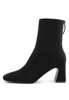 Rag Company Beige Square Toe Heeled Booties with a stylish and modern design for women