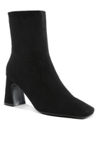 Rag Company black ankle boots with square toe and chunky heel for stylish outfits