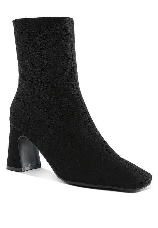 Rag Company black ankle boots with square toe and chunky heel for stylish outfits