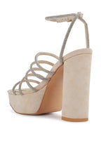 Women's black strappy platform sandals with a stylish design