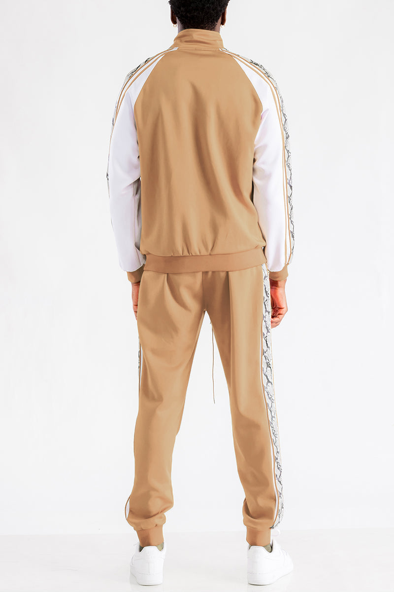 Snake Print Full Zip Track Suit – Regular Fit