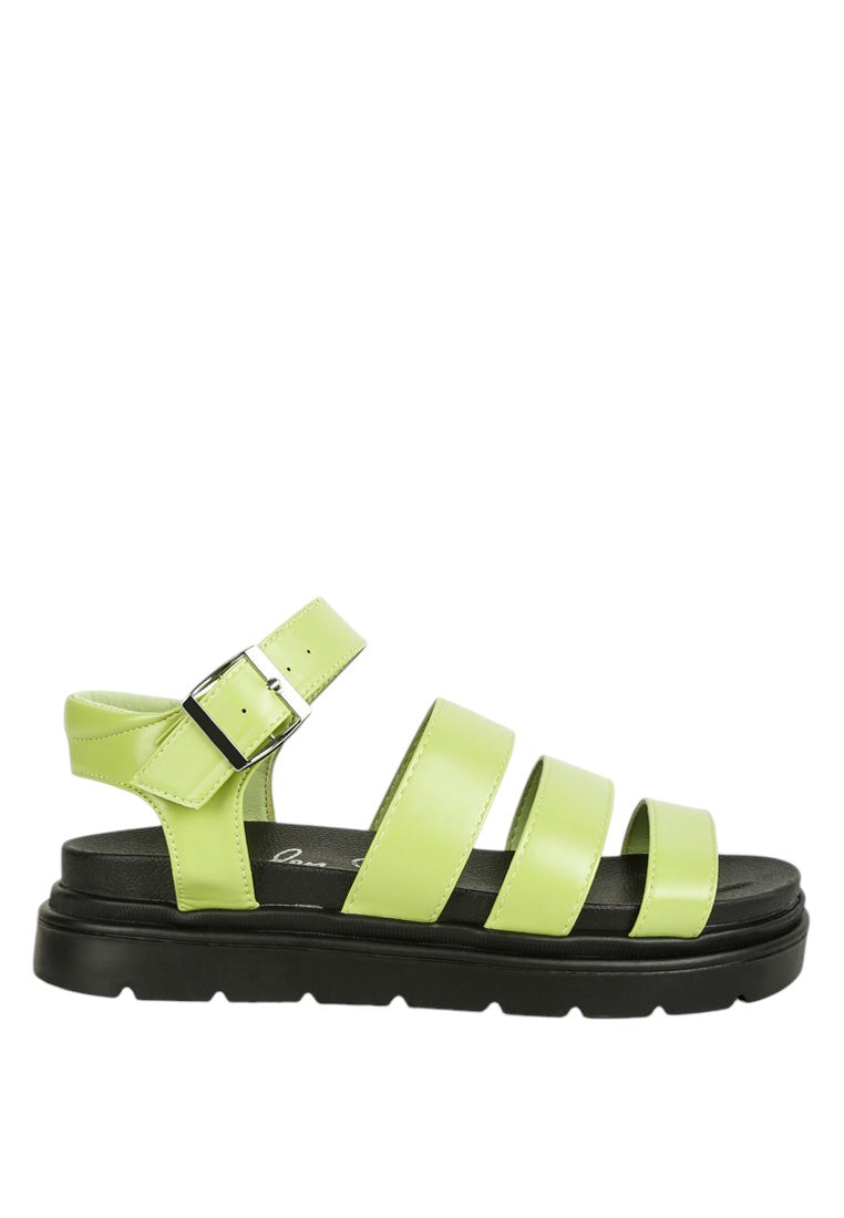 Belcher Faux Leather Gladiator Sandals