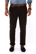 Belt Coloured Brown Pants – front view