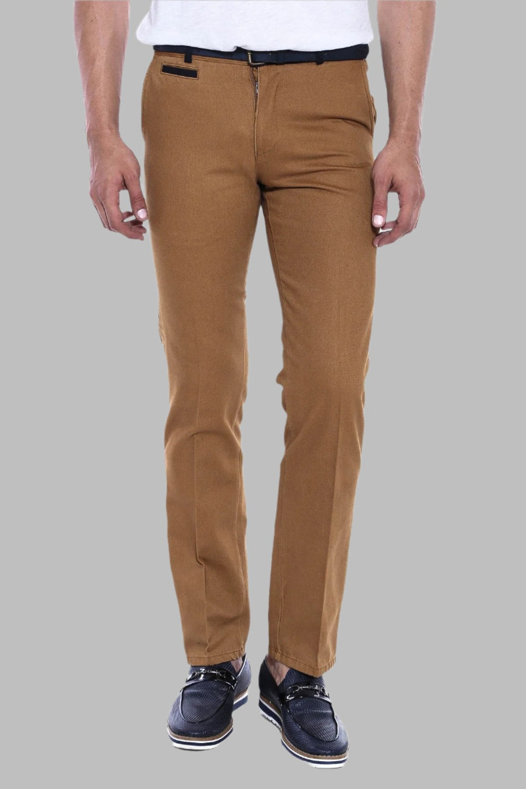 Belt Coloured Tan Pants – front view
