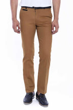 Belt Coloured Tan Pants – side view