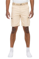 Belted summer shorts for men in beige with cargo pockets from VacationGrabs