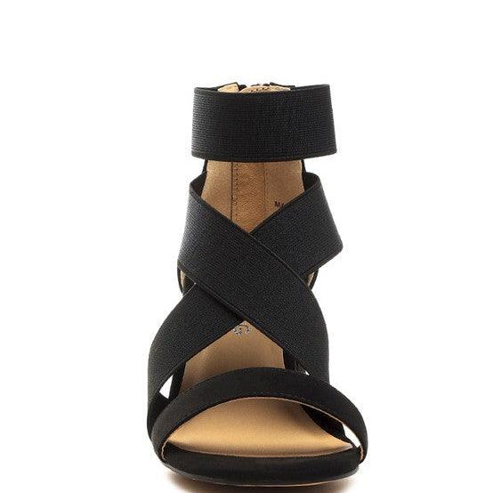 Women's Shoes - Heels Benicia Elastic Strappy Block Heel Sandals