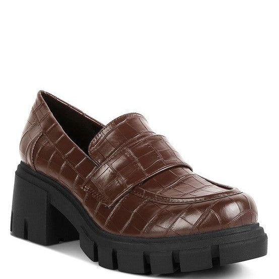 Women's Shoes - Flats Benz Chunky Block Heel Loafers