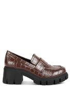 Women's Shoes - Flats Benz Chunky Block Heel Loafers
