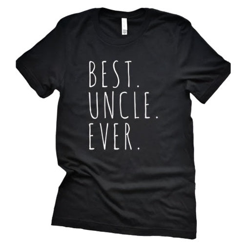 Wildberry Waves black men's best uncle ever t-shirt with white bold text design