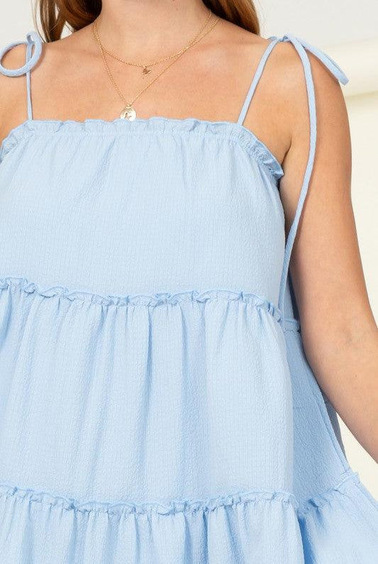 Women's Dresses Better Days Tie-Strap Tiered Mini Dress