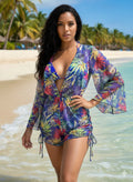 Women's floral beugel bikini set, ideal for beach vacations