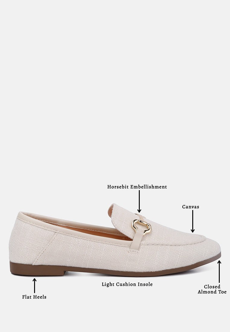 Mocassins en toile Bexley ornés d'un mors de cheval