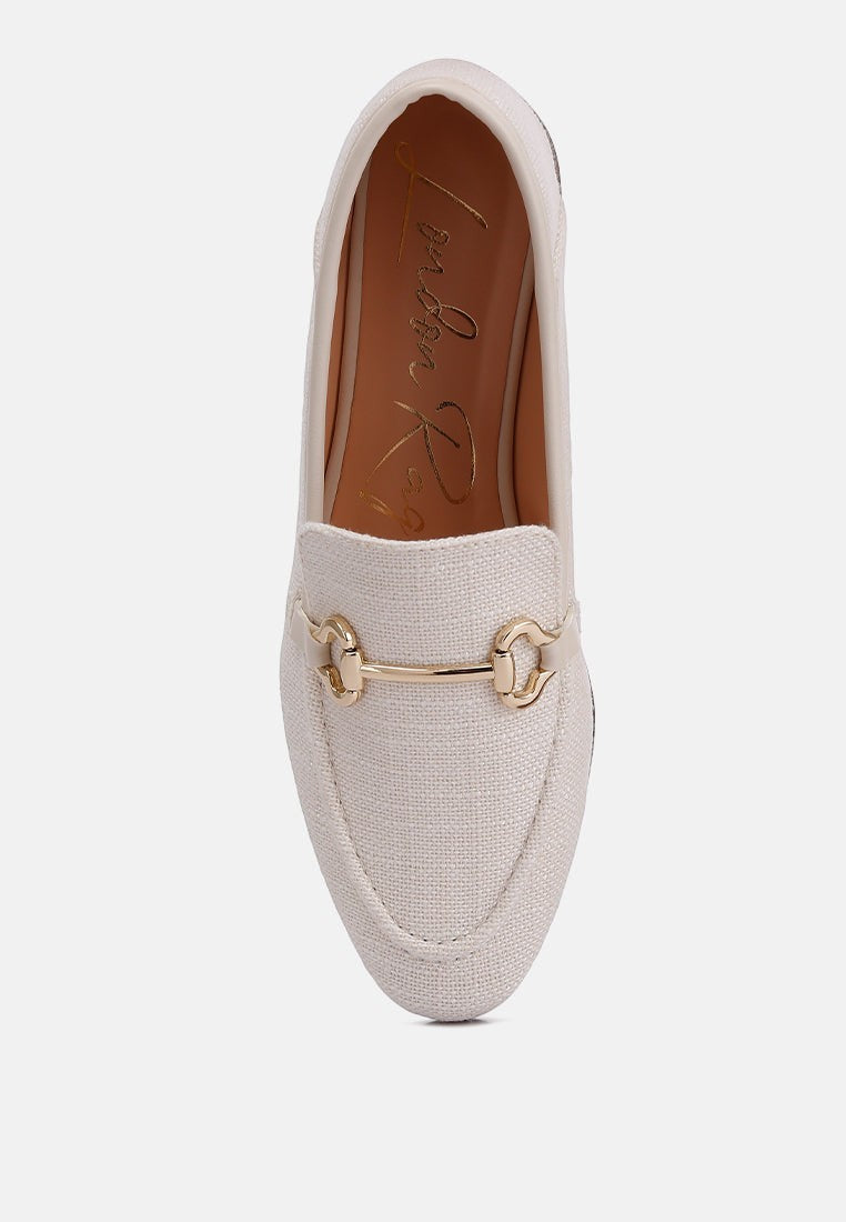 Mocassins en toile Bexley ornés d'un mors de cheval
