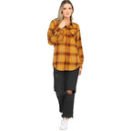 BF Regular Fit Checker Plaid Flannel Long Sleeve - VacationGrabs