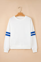 Varsity Stripe Drop Shoulder Oversized Sweatshirt