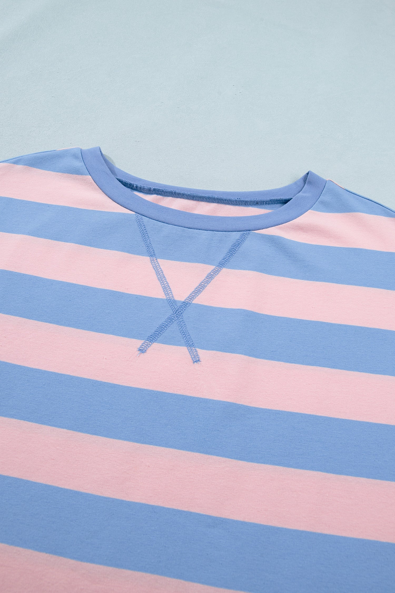 Stripe Dolman Tee & Drawstring Skort Athletic Set