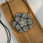 Big flower crystal choker for women with a stunning flower design and glittering crystals
