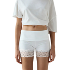 Comfortable Biker Short Shorts with Lace Trim for Women