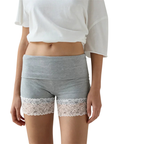 Pantalones cortos de ciclista cómodos con encaje para mujer