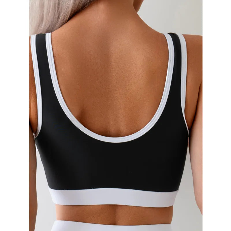 Black high waist bikini set, stretchy material for beachwear