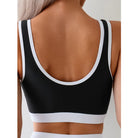 Black high waist bikini set, stretchy material for beachwear