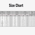 Size chart for high waist bikini set with various measurements