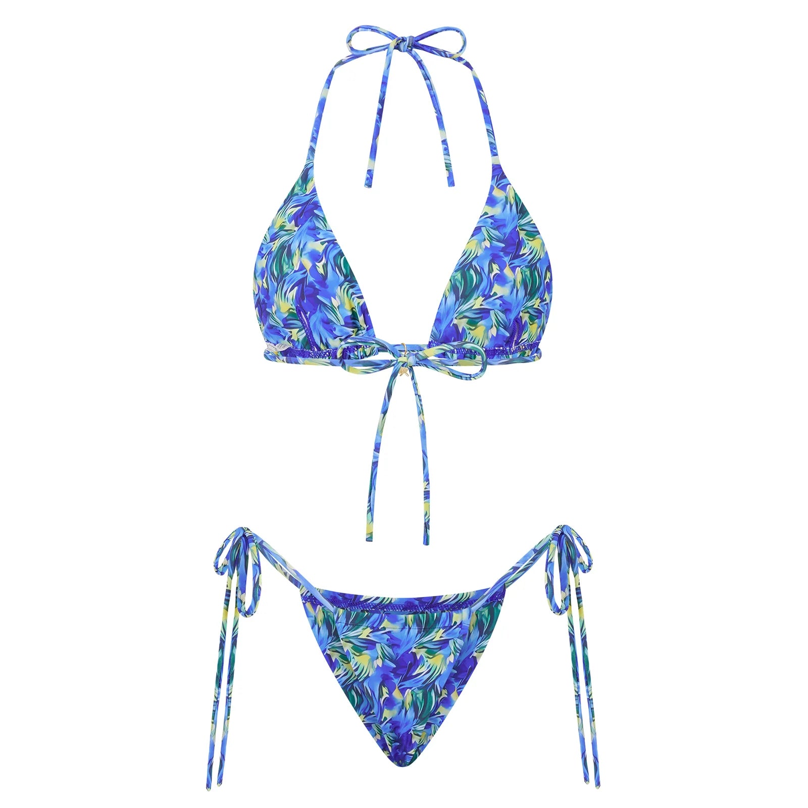 women's tropical print bikini set, perfect for beachwear