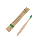 Biodegradable bamboo toothbrush with eco-friendly packaging from VacationGrabs for sustainable travel