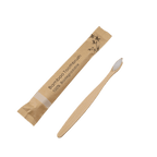 VacationGrabs biodegradable bamboo toothbrush in eco-friendly packaging for sustainable travel essentials