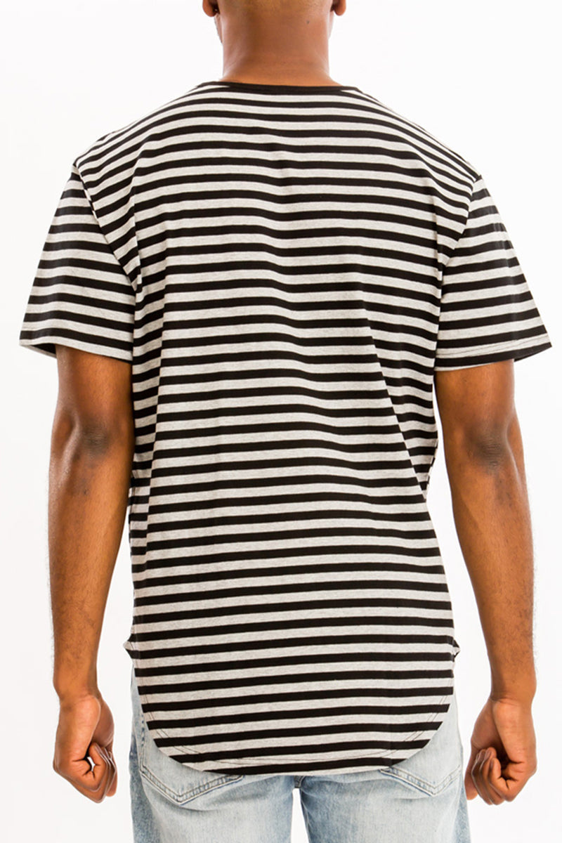 Edwin Striped Tee – Oversized Cotton Blend