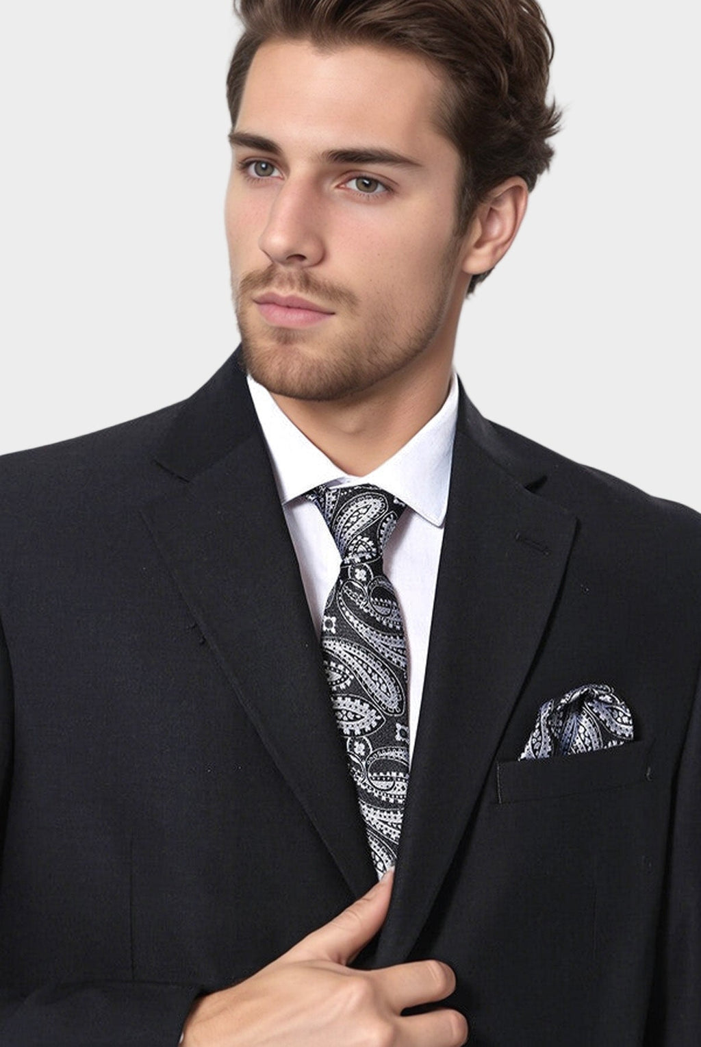 Black 4 Drop Regular Suit by Wessi – detail view