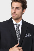 Black 4 Drop Regular Suit by Wessi – detail view