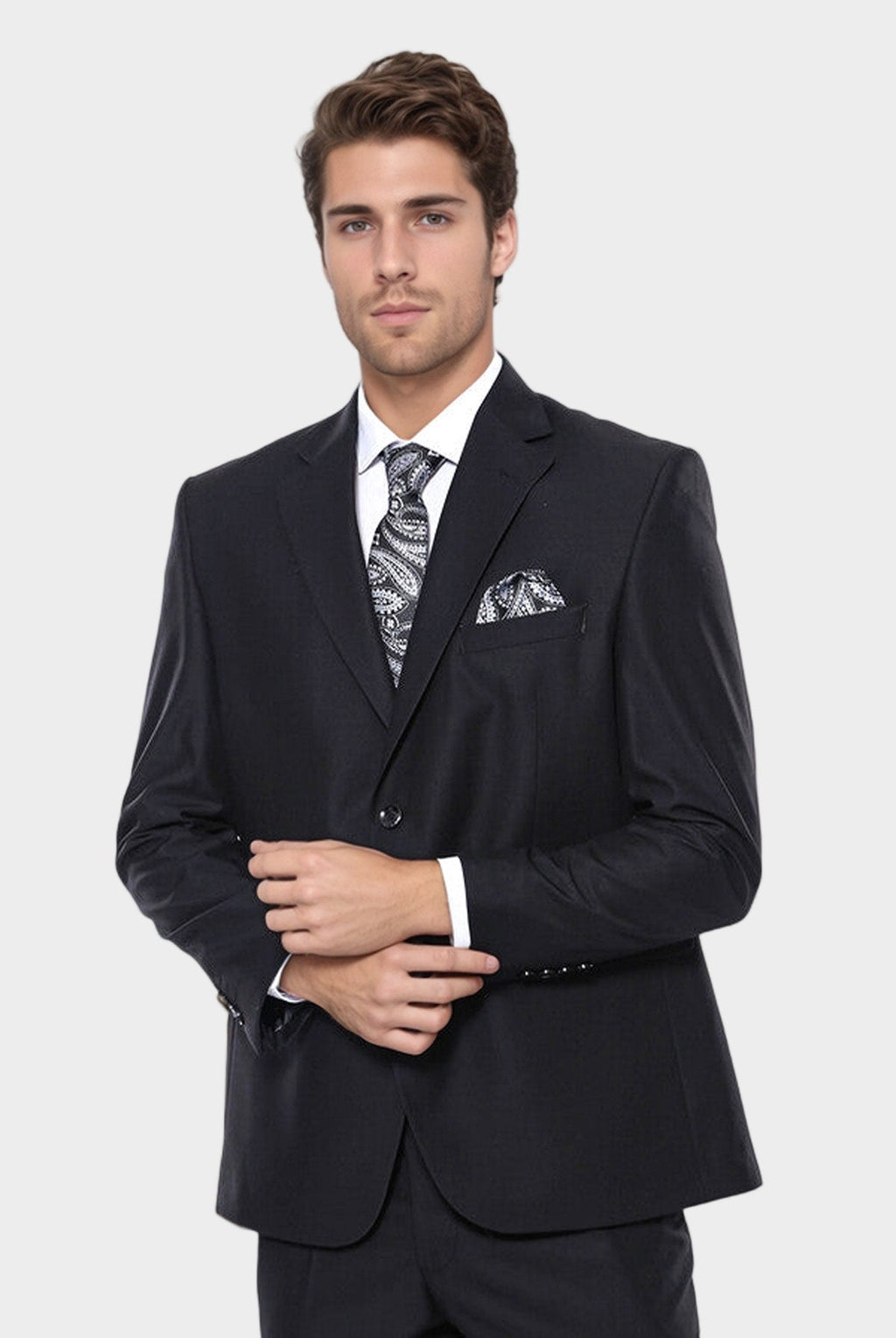 Black 4 Drop Regular Suit by Wessi – side view