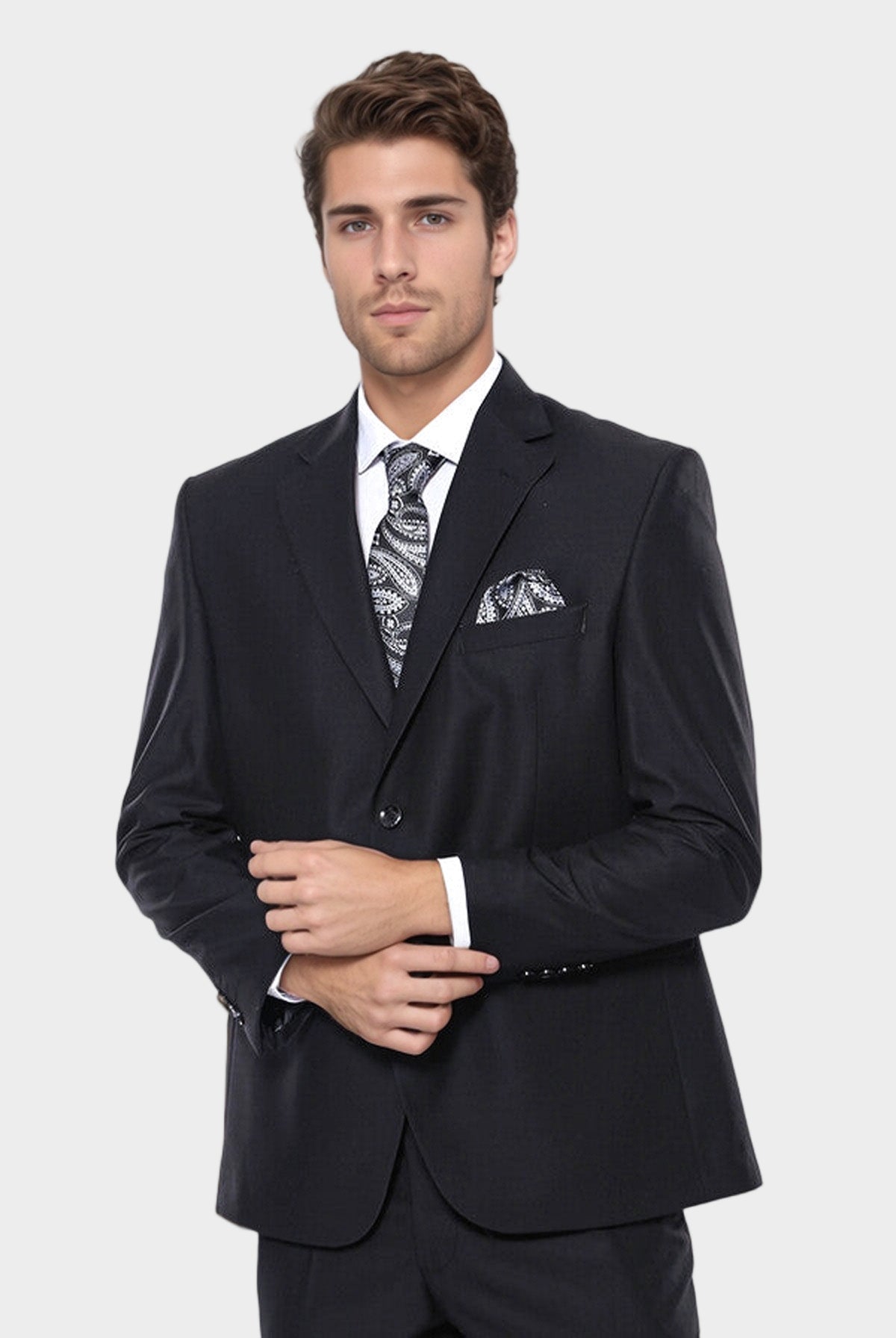 Black 4 Drop Regular Suit by Wessi – side view