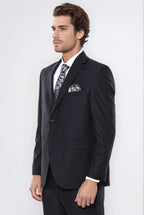 Black 4 Drop Regular Suit by Wessi – close up view