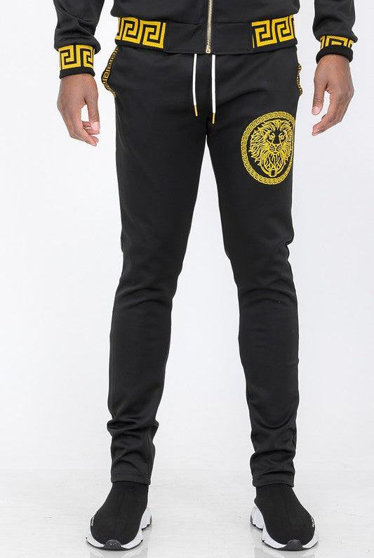 Men's Pants - Joggers Black And Gold Detail Track Pants