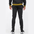 Black And Gold Detail Track Pants - VacationGrabs