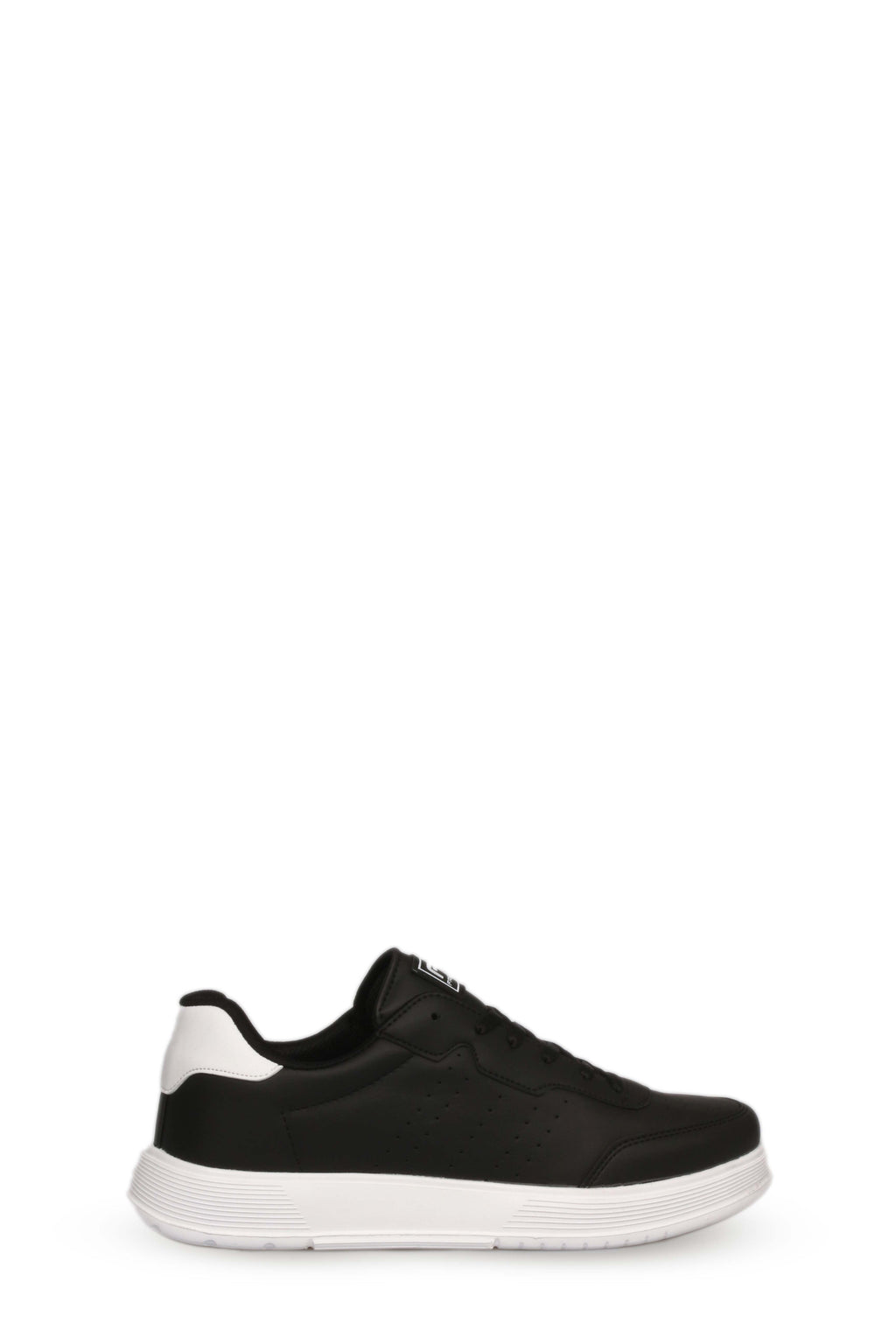 Black and White Contrast-Sole Walking Sneakers for Men – front view