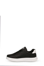 Black and White Contrast-Sole Walking Sneakers for Men – detail view