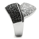 VacationGrabs black and white crystal statement ring featuring a modern design with sparkling crystals