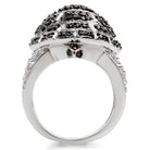 VacationGrabs black and white CZ statement ring with a unique design and sparkling details