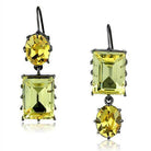 VacationGrabs black and yellow gemstone dangle earrings featuring stunning layered stones
